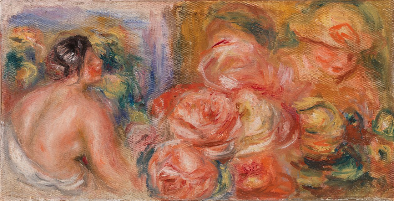 Růže a malý akt (Růže et petit nu) od Pierre-Auguste Renoir