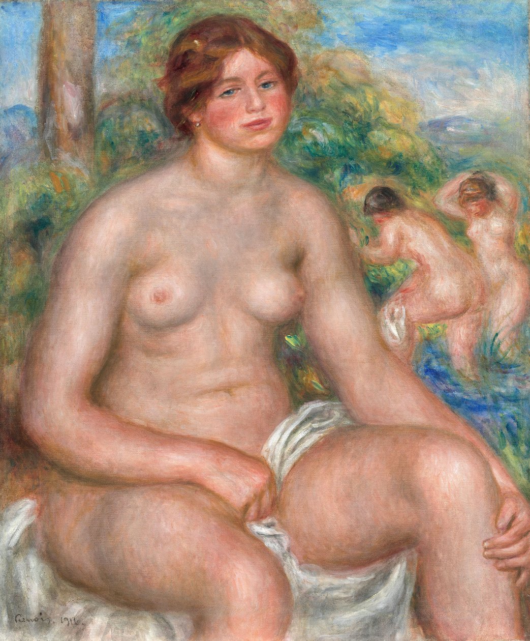 Sedící koupající se od Pierre-Auguste Renoir