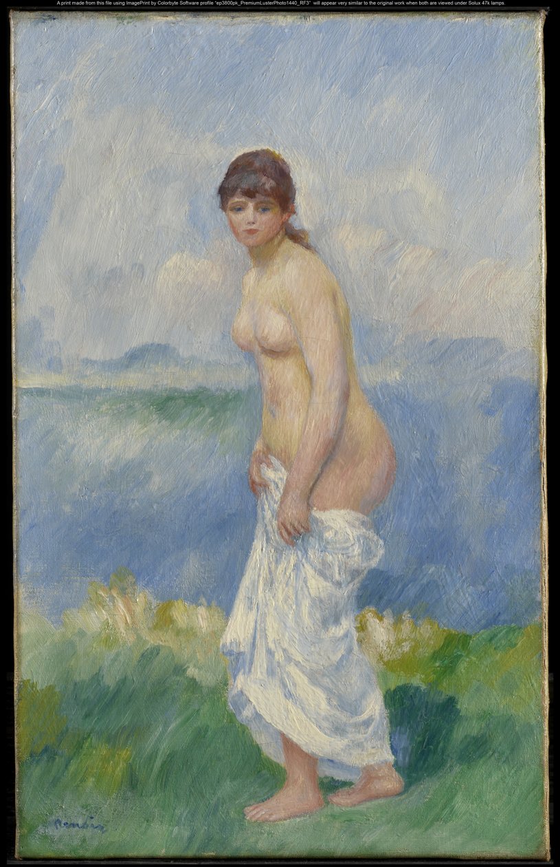 Stojící koupající se žena od Pierre-Auguste Renoir