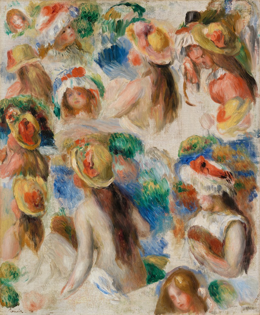 Studium hlav od Pierre-Auguste Renoir
