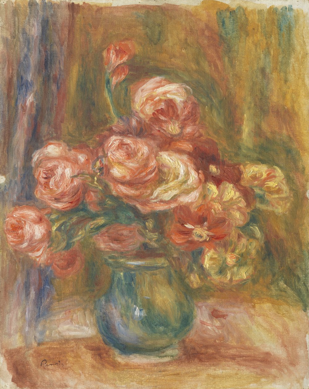 Váza s růžemi od Pierre-Auguste Renoir