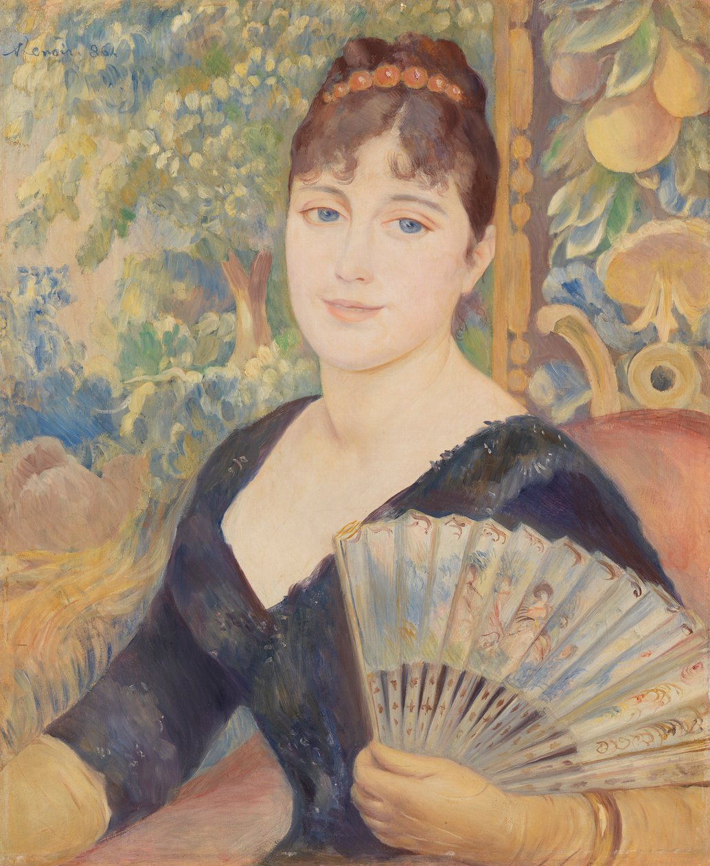 Žena s ventilátorem od Pierre-Auguste Renoir