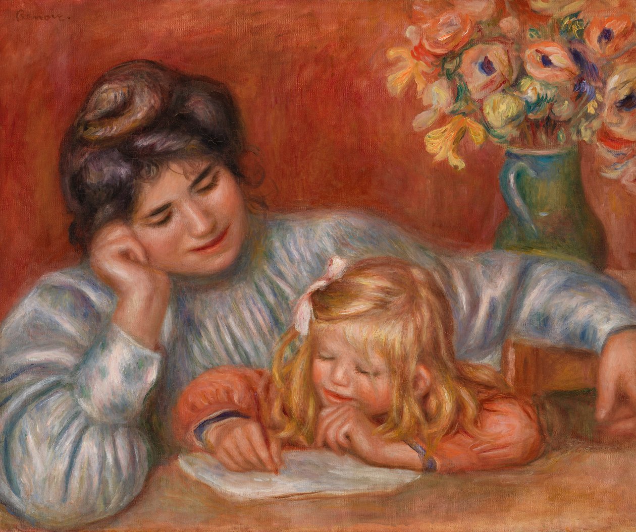 Lekce psaní od Pierre-Auguste Renoir