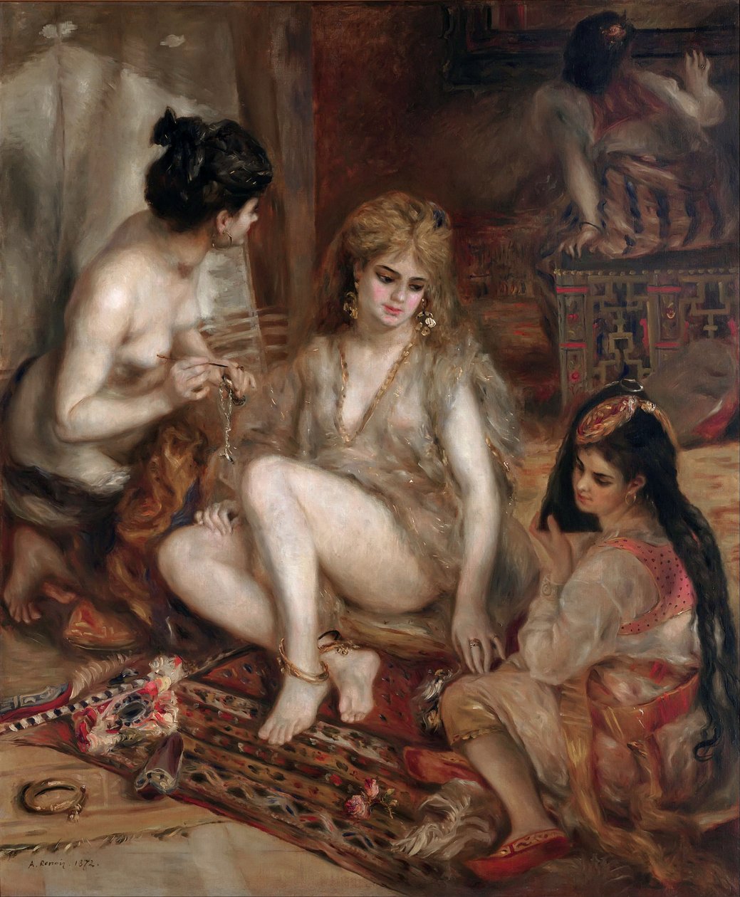 Pařížanky v alžírském oděvu (Harém) od Pierre-Auguste Renoir