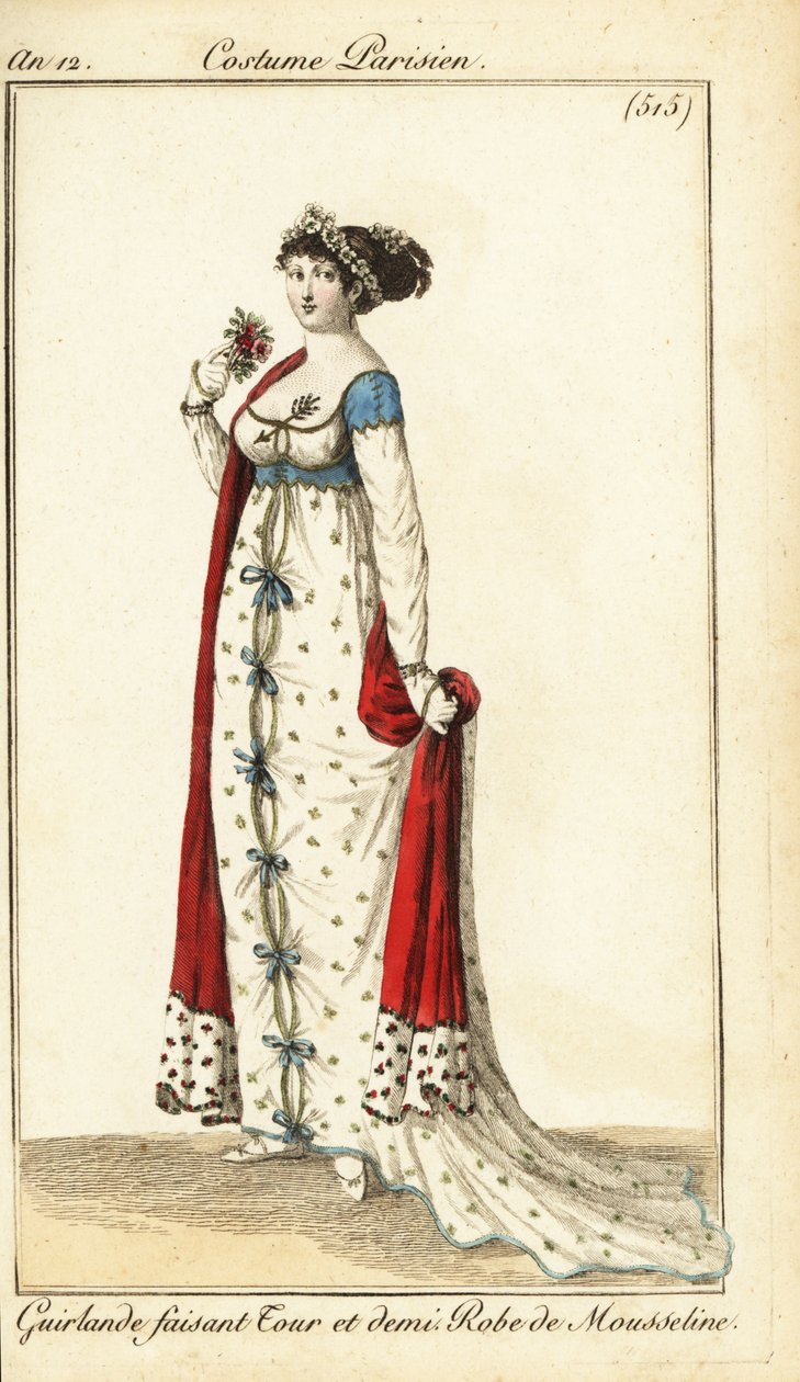 Žena s vlasy svázanými girlandou, Paris od Pierre Charles Baquoy