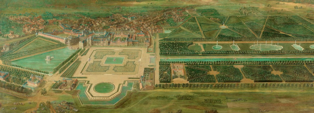 Pohled na zámek Fontainebleau od Pierre-Denis Martin