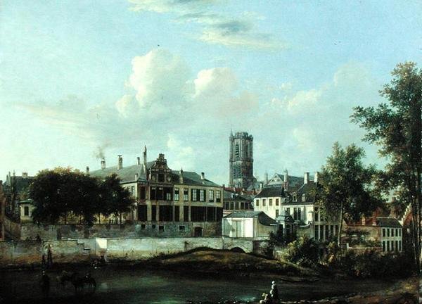 Pohled na Scheldt a Sint Baafskathedraal, Gent od Pierre François De Noter