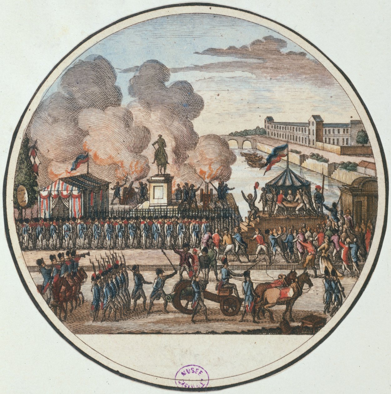 Vyhlášení země v ohrožení 22. července 1792, cca 1794-1802 (rytina) od Pierre Gabriel Berthault