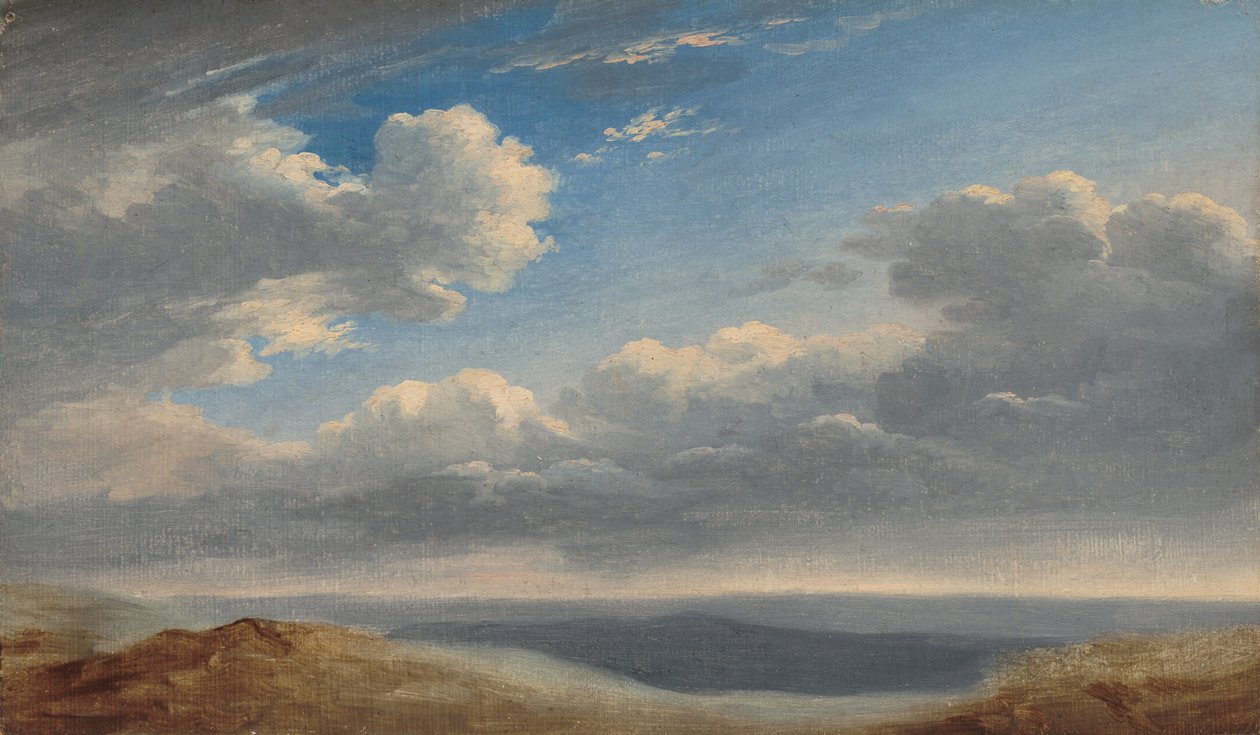 Studie mraků nad římskou Campagna od Pierre-Henri de Valenciennes
