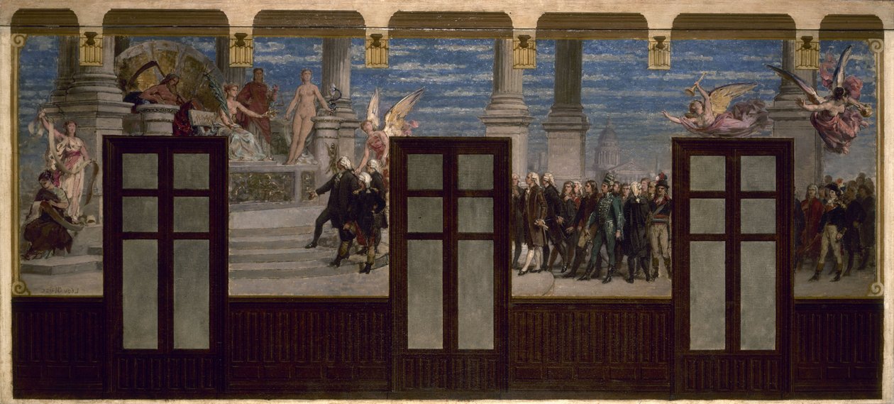 Skica k radnici 20. obvodu: Velcí muži revoluce před soudem potomků od Pierre-Paul-Lêon Glaize