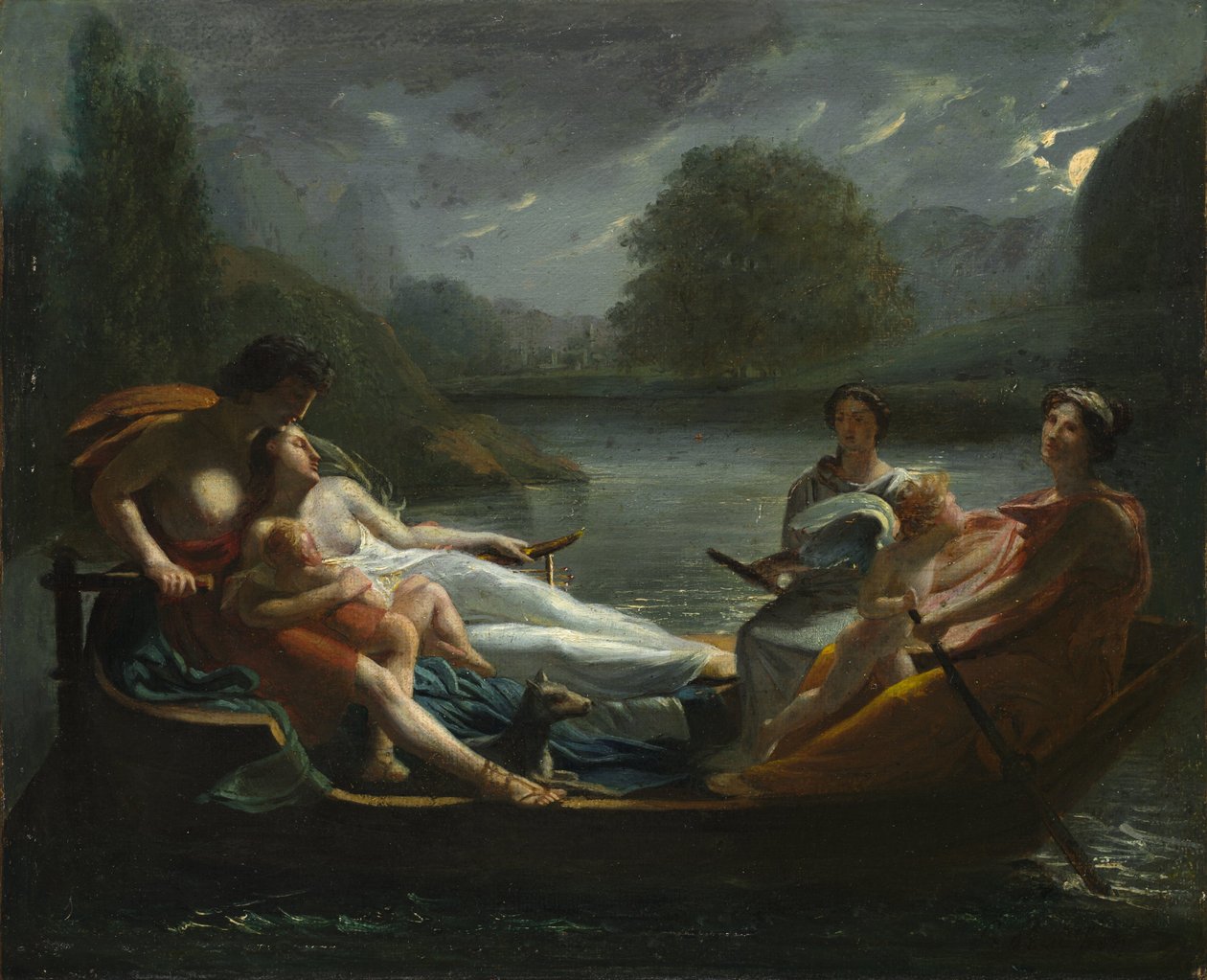 Sen o štěstí, po roce 1819 (olej na látce) od Pierre Paul Prud