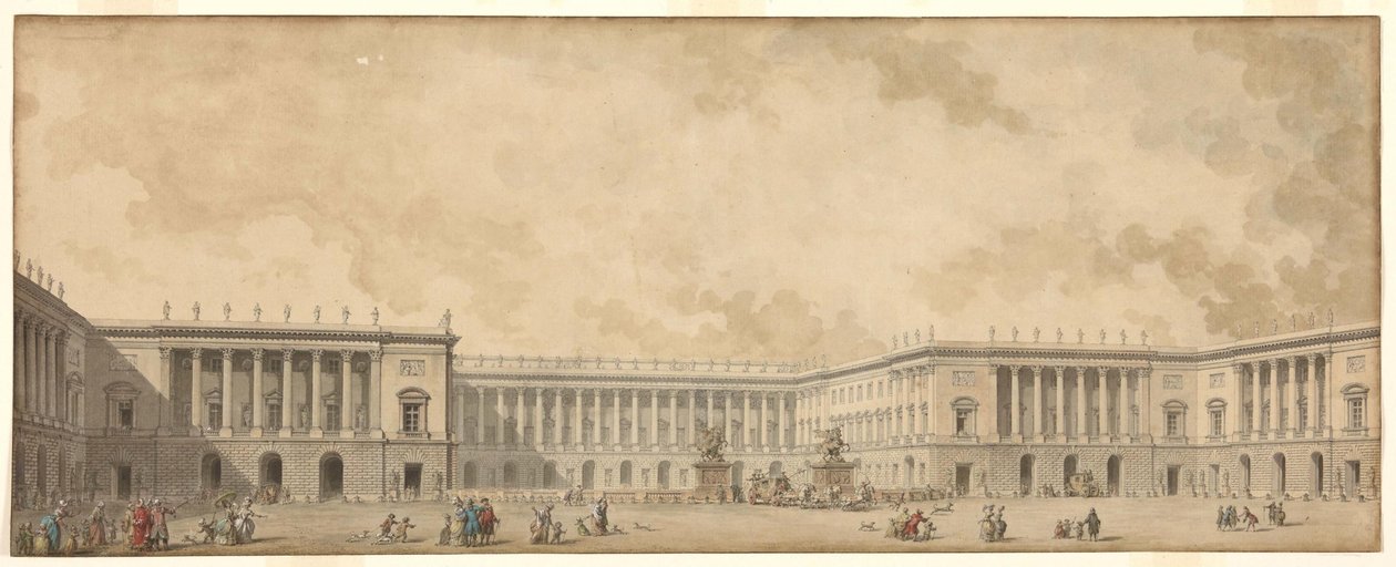 První projekt rekonstrukce paláce ve Versailles předložený králi Ludvíku XVI. 1785. od Pierre Adrien Paris