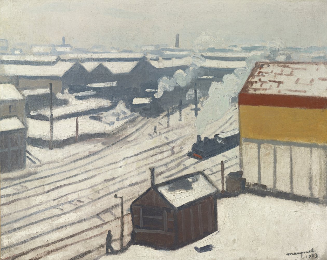 Gare Montparnasse ve sněhu, 1913 od Albert Marquet