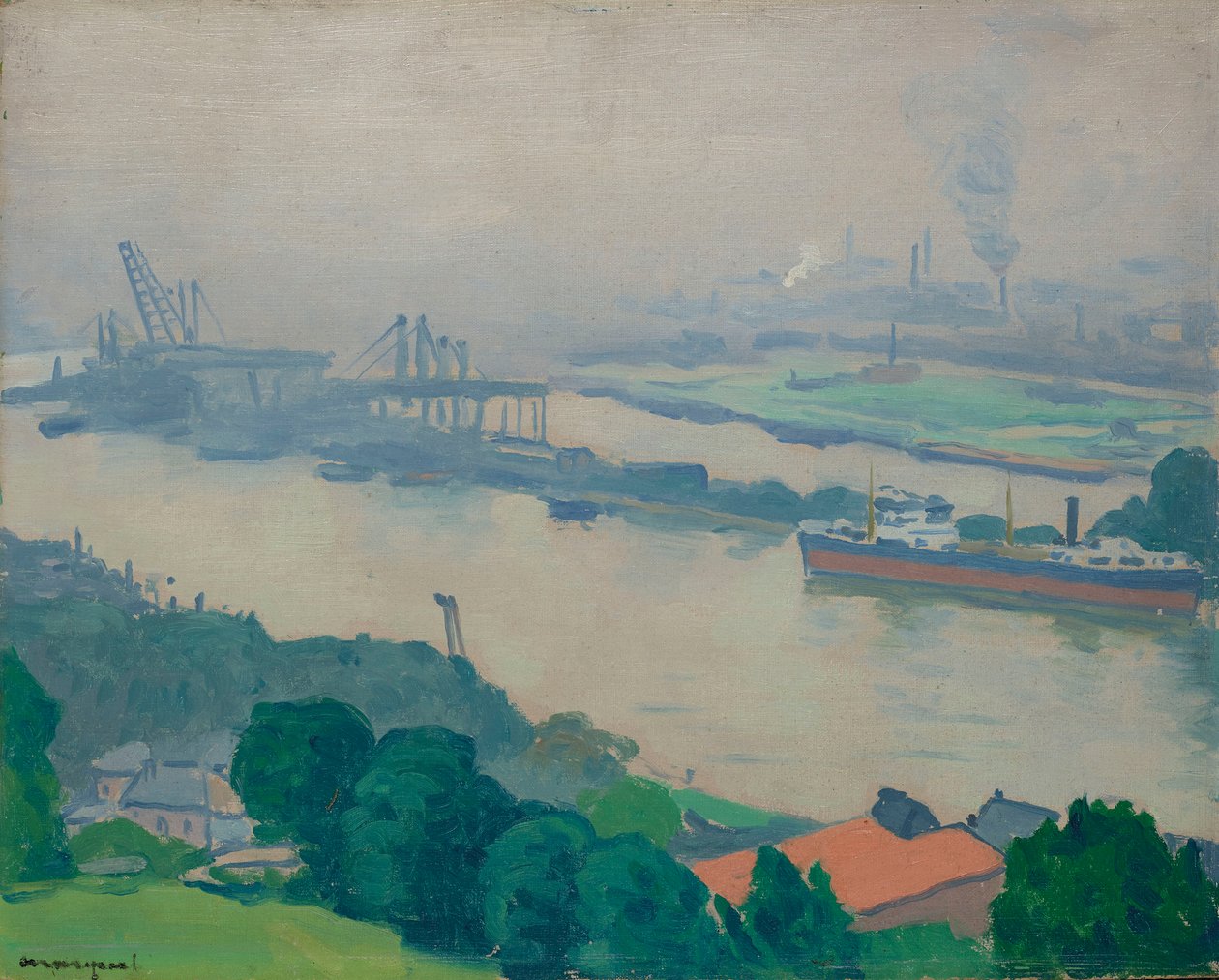 Seina v Croisset poblíž Rouen, 1927. od Albert Marquet