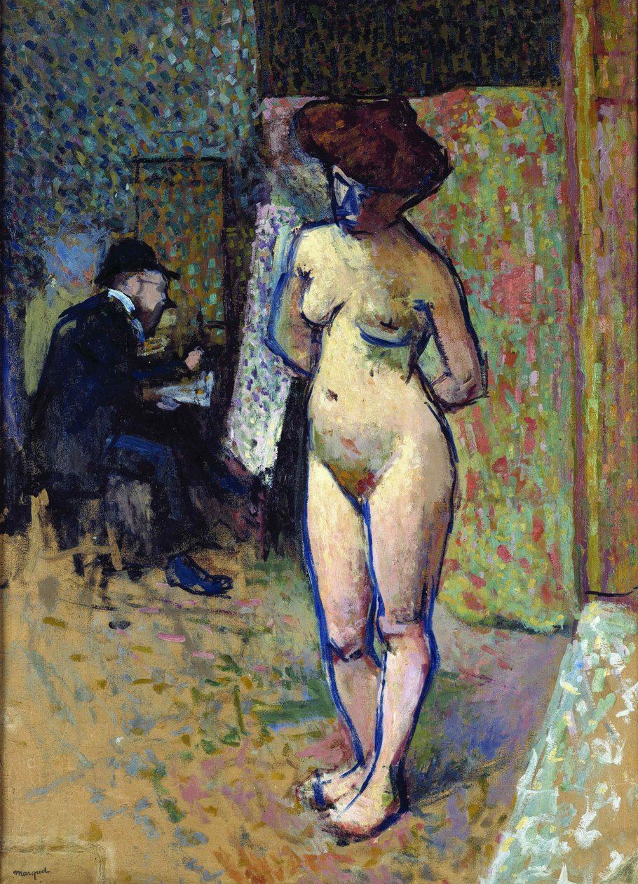 Matisse v Manguinově studiu, 1905. od Albert Marquet