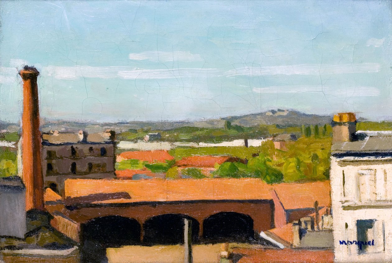 Červené střechy od Albert Marquet