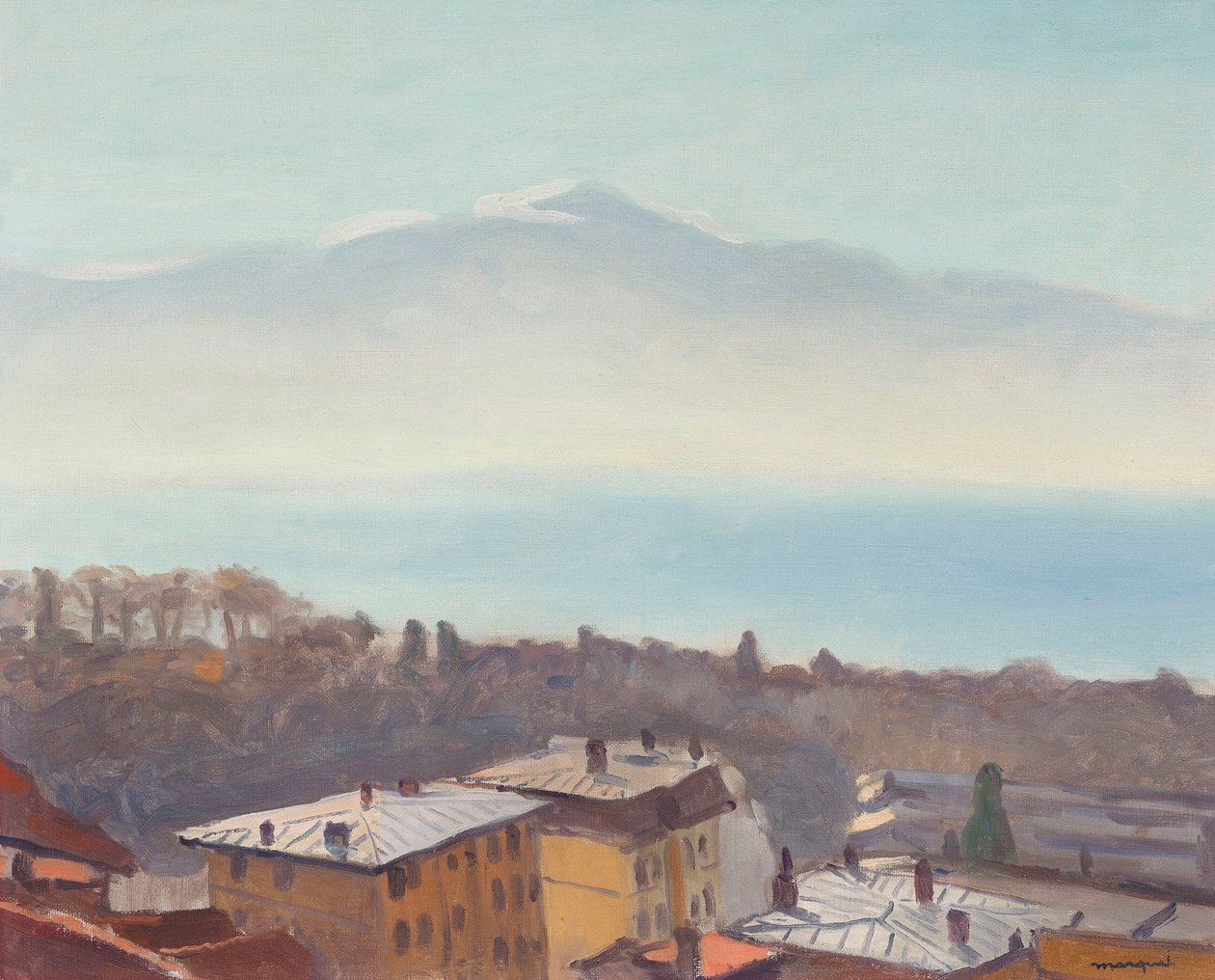Střechy Ouchy a Ženevského jezera, 1936. od Albert Marquet