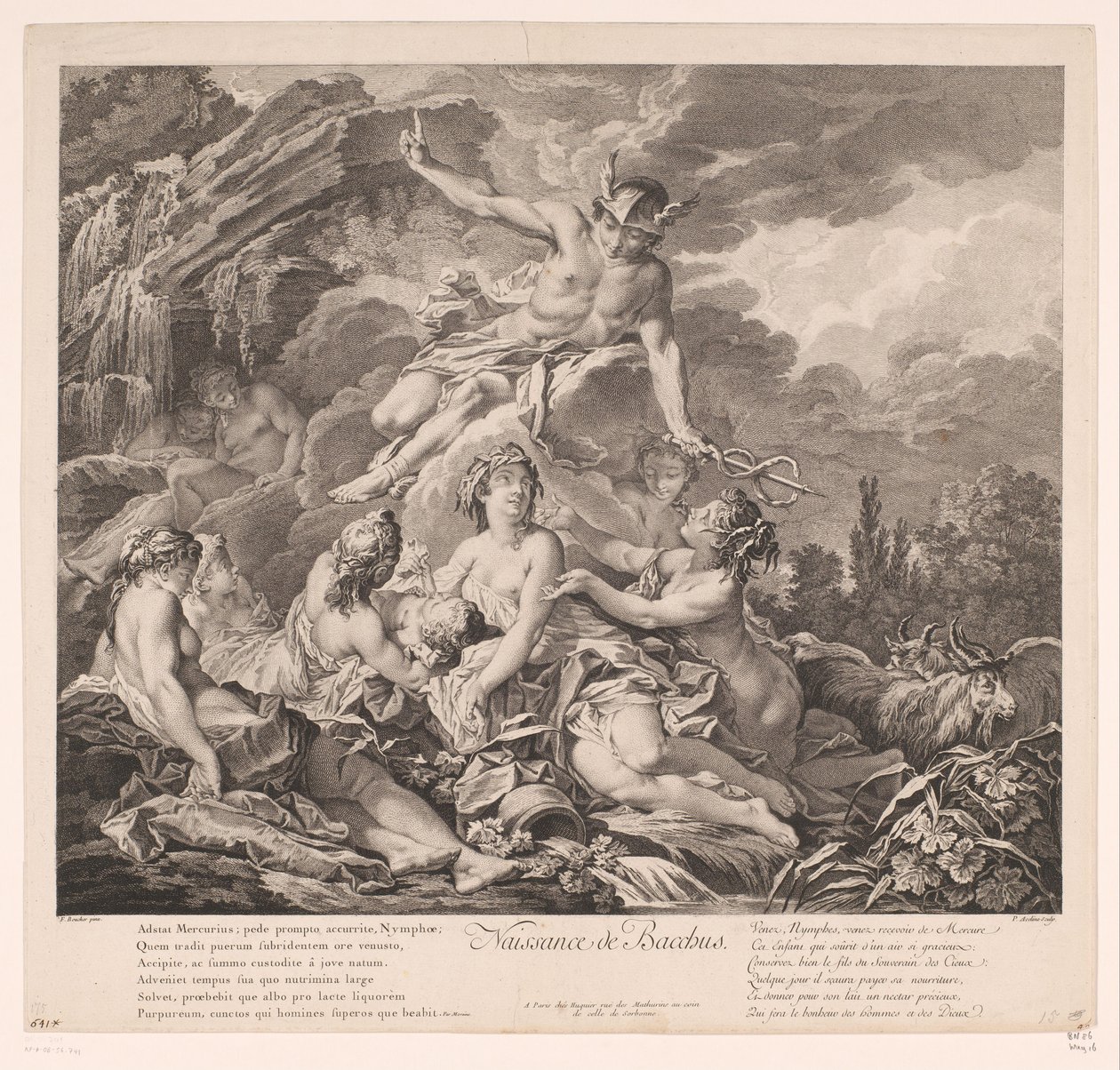 Narození Baccha Naissance de Bacchus (název na objektu) od Pierre Alexandre Aveline