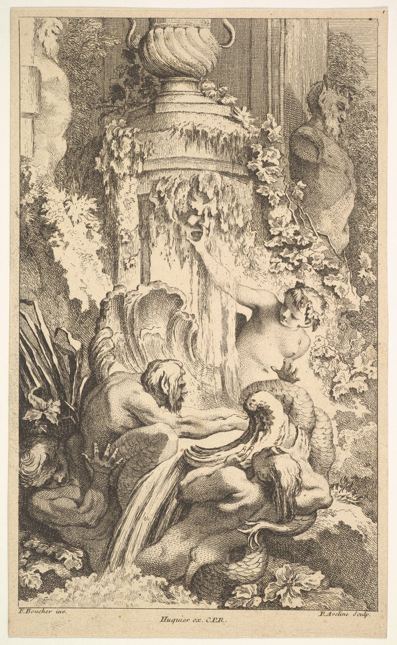 Naiades, Tritons a lázně Priap, 1736. od Pierre Alexandre Aveline