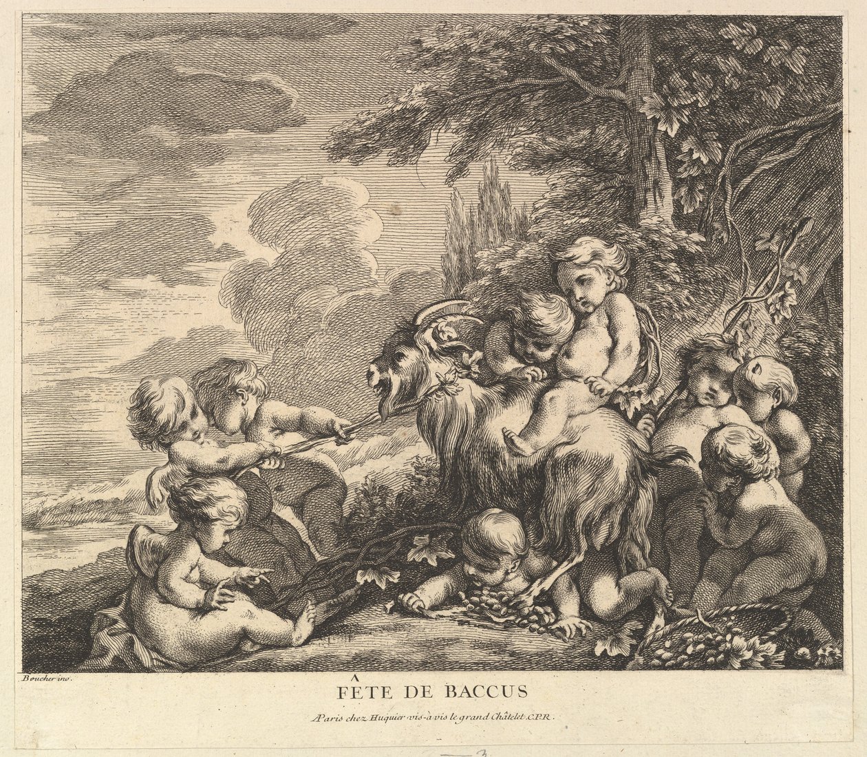 Bakchův svátek, ca. 1738. od Pierre Alexandre Aveline