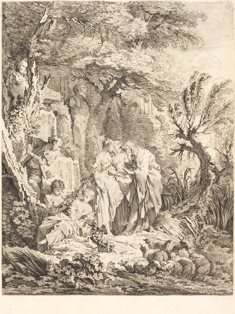 Dobré dobrodružství od Pierre Alexandre Aveline after François Boucher
