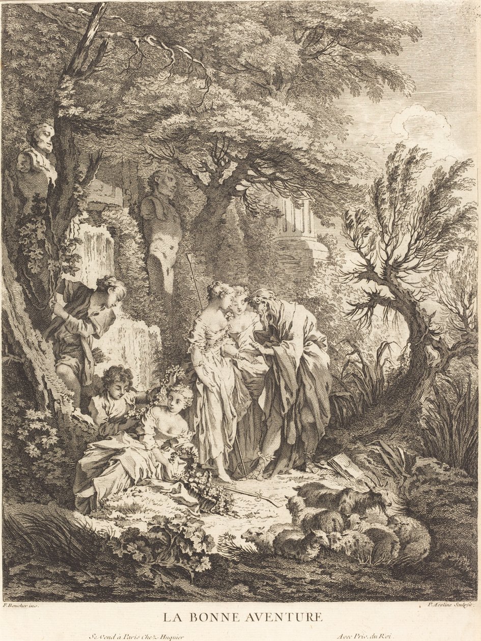 Dobré dobrodružství od Pierre Alexandre Aveline after François Boucher