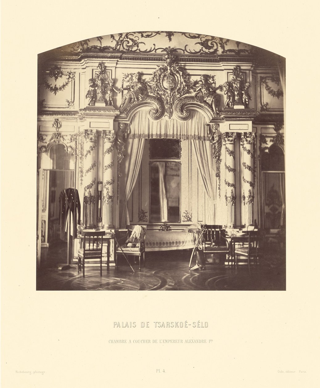 Carsko-seleský palác, ložnice císaře Alexandra I. od Pierre Ambrose Richebourg