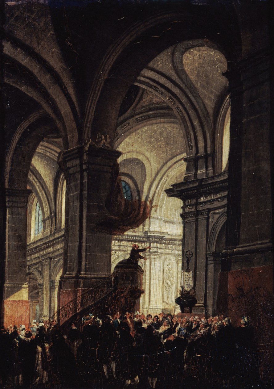 Kázání kapucína v kostele svatého Rocha, 1780. od Pierre Antoine Demachy