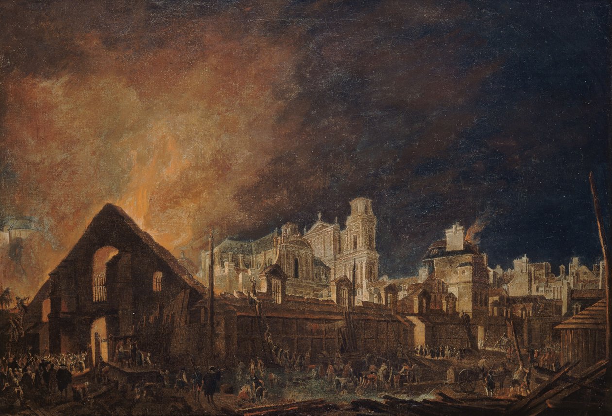 Foire Saint-Germain po požáru v noci ze 16. na 17. března 1762, 1762. od Pierre Antoine Demachy