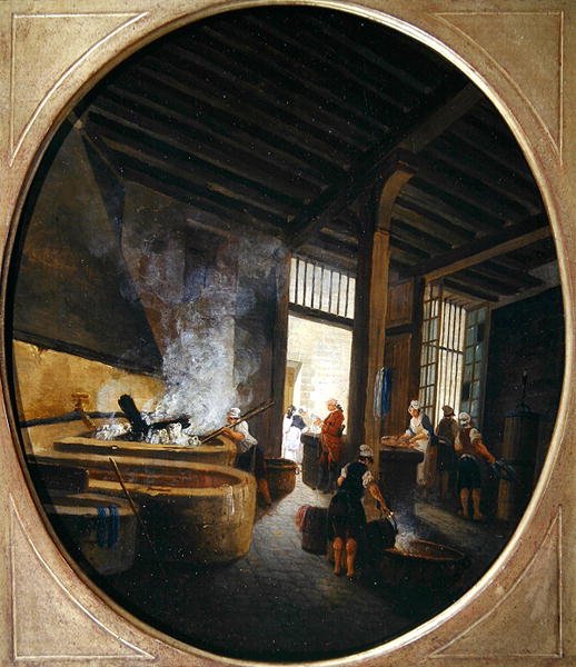 Prádelna (olej na desce) od Pierre Antoine Demachy