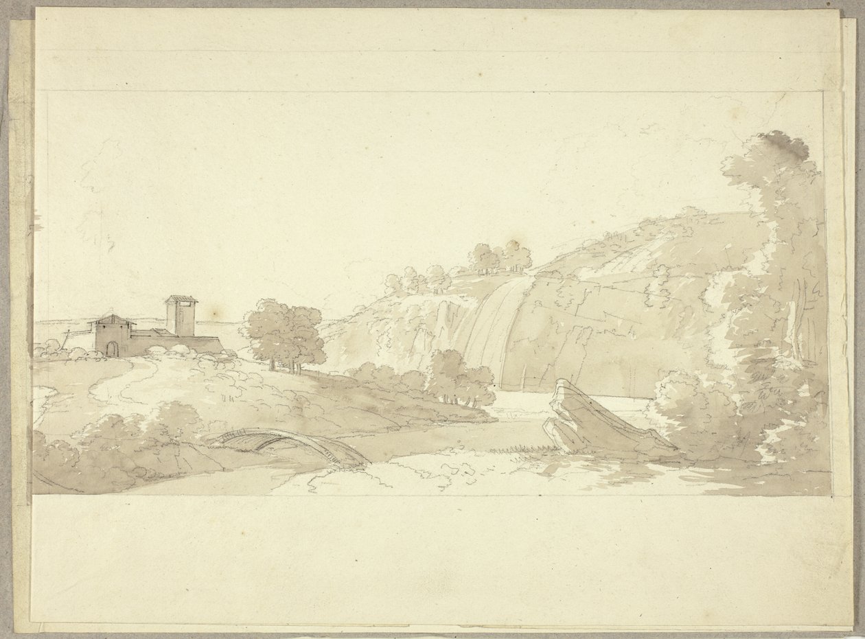 Panoramatická italská krajina od Pierre Antoine Mongin