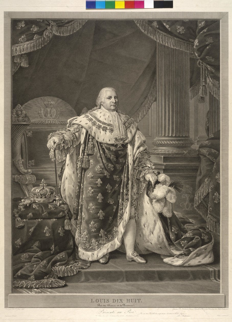 Francouzský král Ludvík XVIII od Pierre Audouin