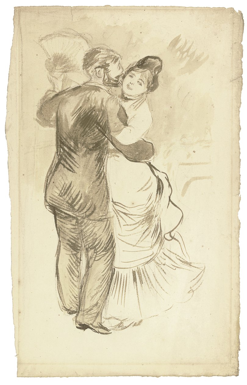 Studie pro „Tanec na venkově“, 1883 od Pierre Auguste Renoir