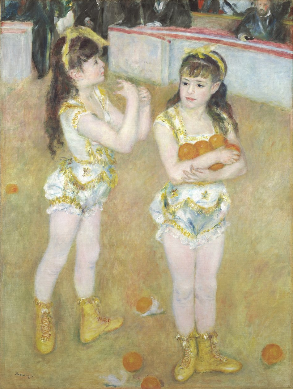 Akrobati v Cirque Fernando, Francisca a Angelina Wartenbergovi, 1879 od Pierre Auguste Renoir