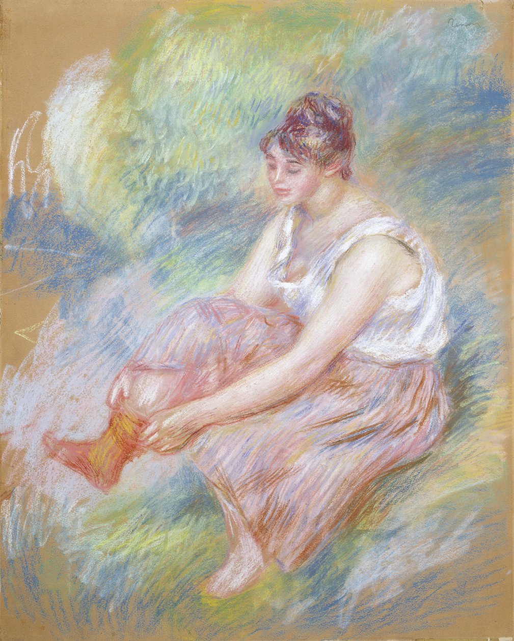 After the Bath, c.1890 (pastel na papíře) od Pierre Auguste Renoir