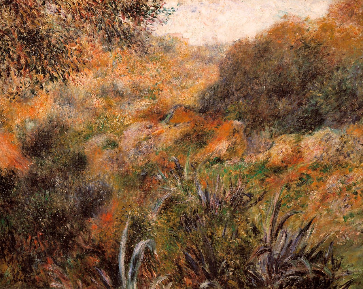 Alžírská krajina, rokle divoké ženy od Pierre Auguste Renoir