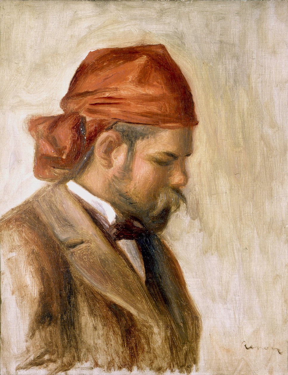 Ambroise Vollard v červeném šátku od Pierre Auguste Renoir