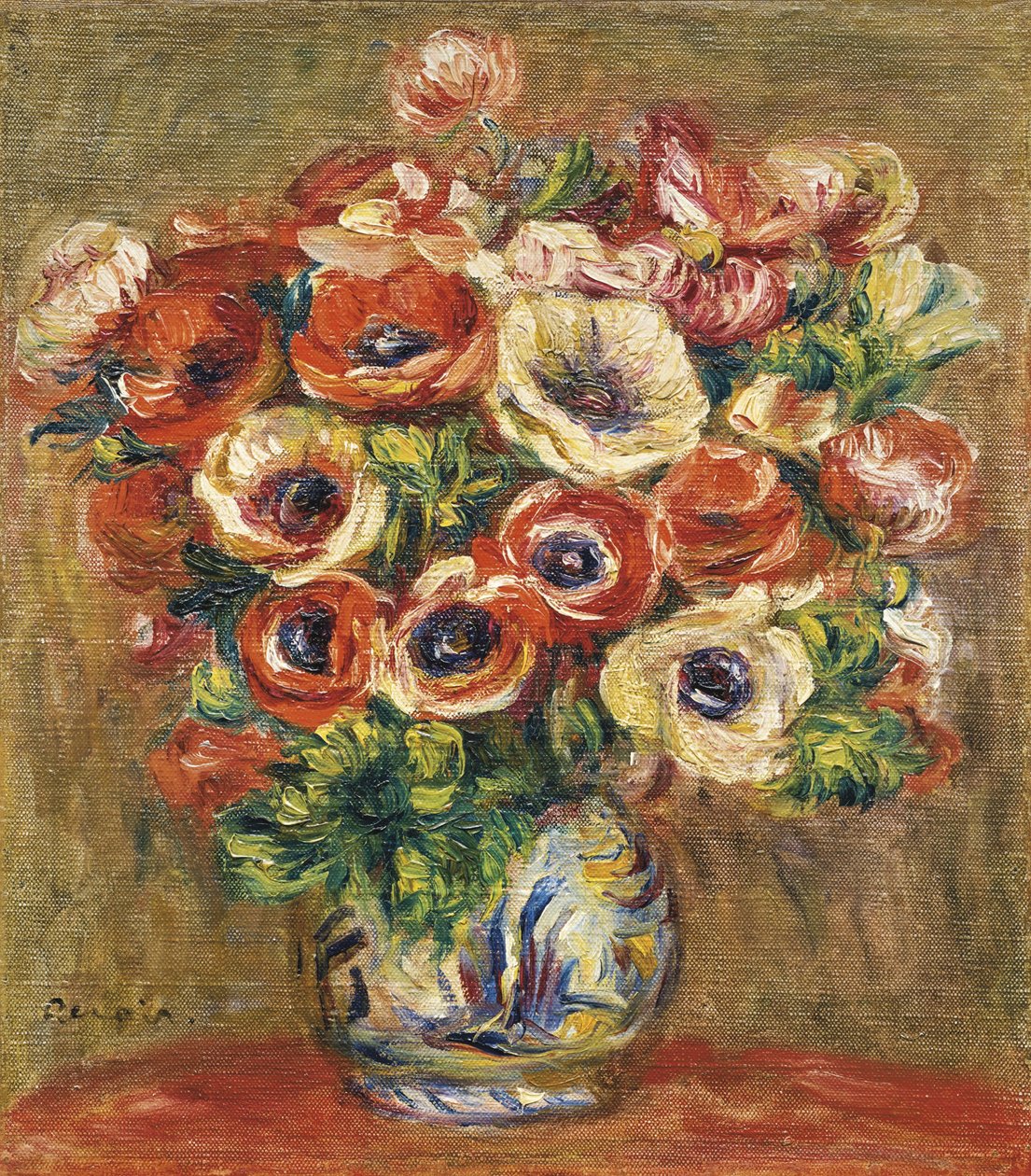 Sasanky ve váze, c. 1915 od Pierre Auguste Renoir