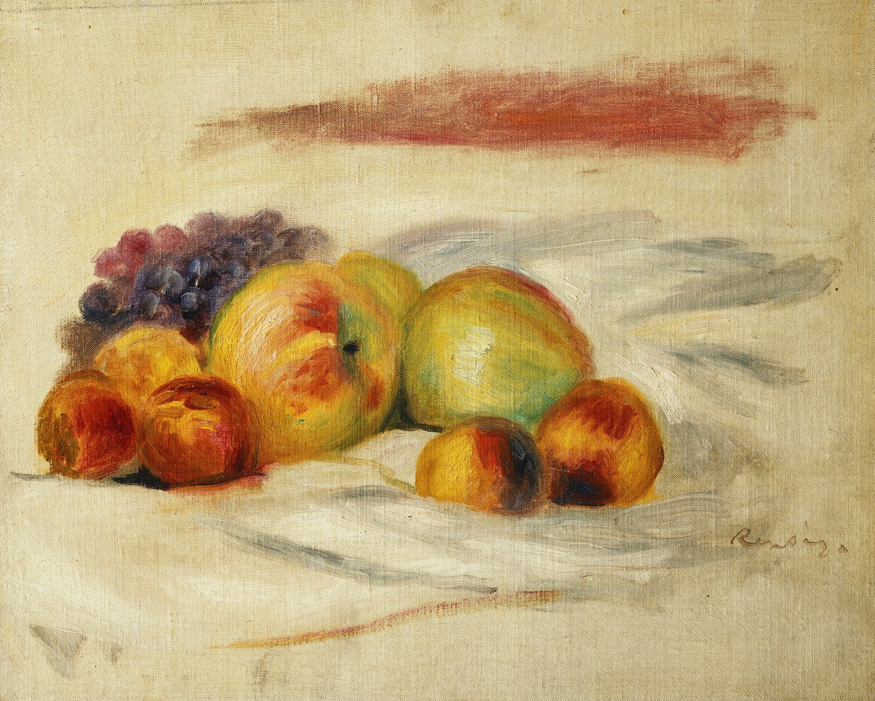 Jablka a hrozny; Jablka a hrozny, c. 1910 od Pierre Auguste Renoir