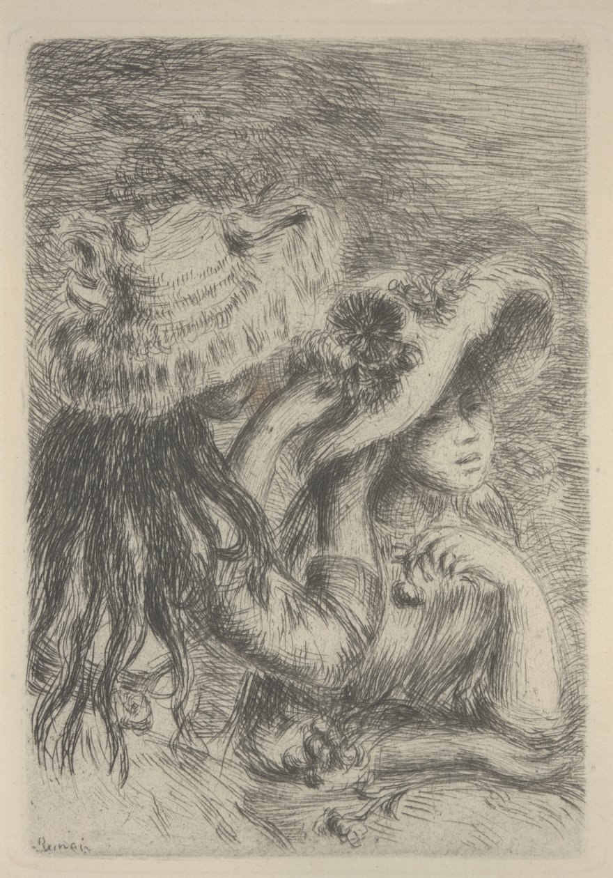 Uspořádání klobouku od Pierre Auguste Renoir