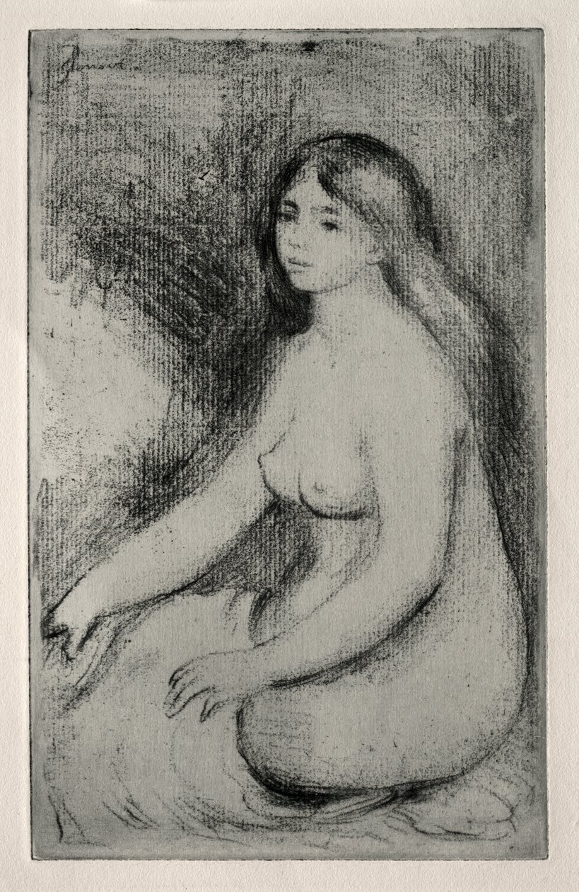 sedící koupající od Pierre Auguste Renoir
