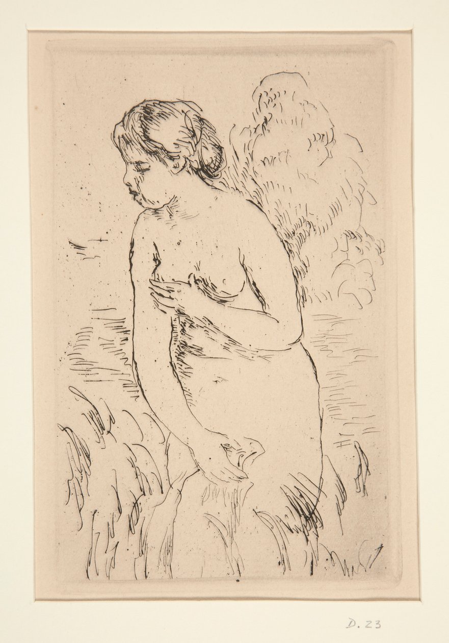 Debut Baigneuse, ? mi-jambes (Stojící koupající se, až po kolena) od Pierre Auguste Renoir