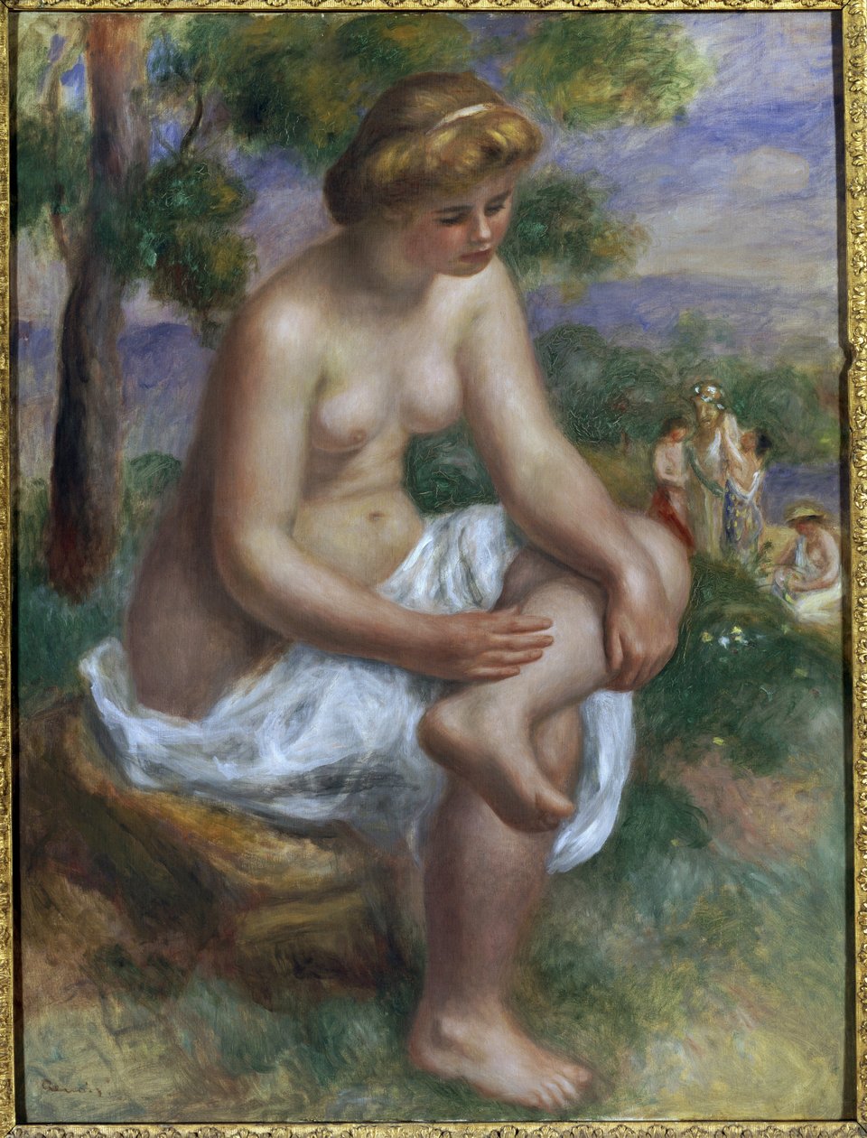 Koupající se v krajině zvané Eurydika (olej na plátně od Pierre Auguste Renoir