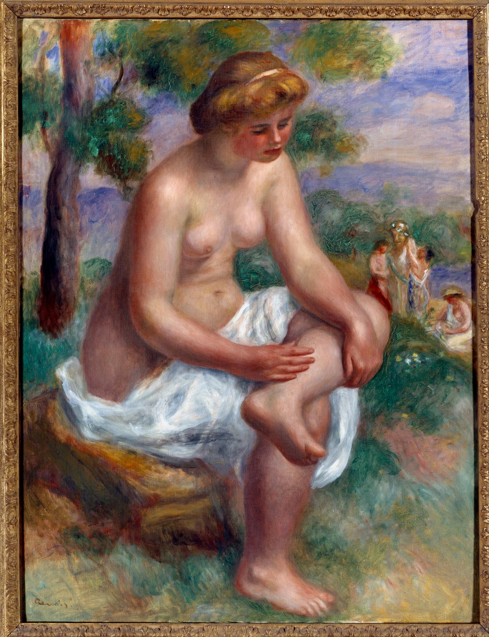 Lapač sedící v krajině zvané Obraz Eurydiky od Pierra Auguste Renoira od Pierre Auguste Renoir