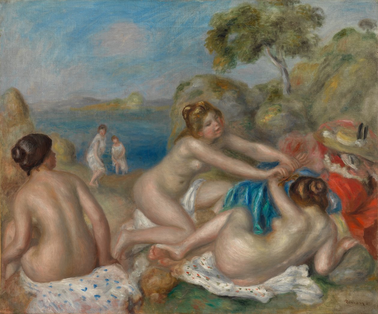 Lapači si hrají s krabem, c. 1897. od Pierre Auguste Renoir