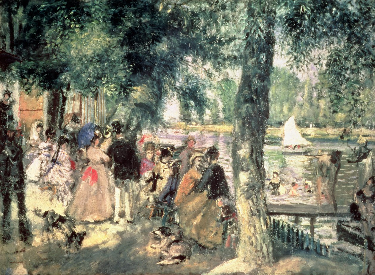 Koupání na Seině aneb La Grenouillere, kolem roku 1869 (olej na plátně) od Pierre Auguste Renoir