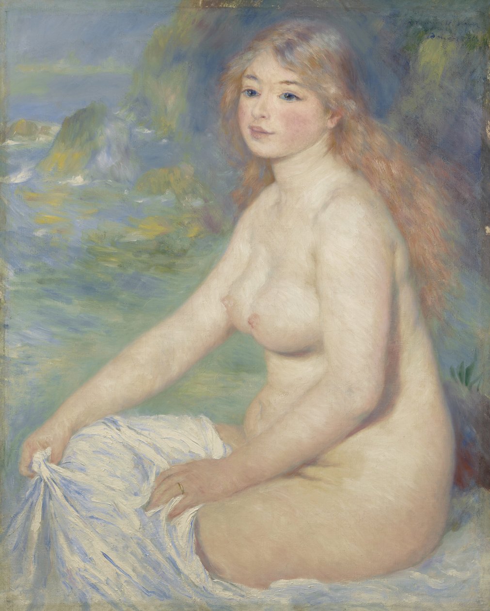 Blonde Bather, 1881 od Pierre Auguste Renoir