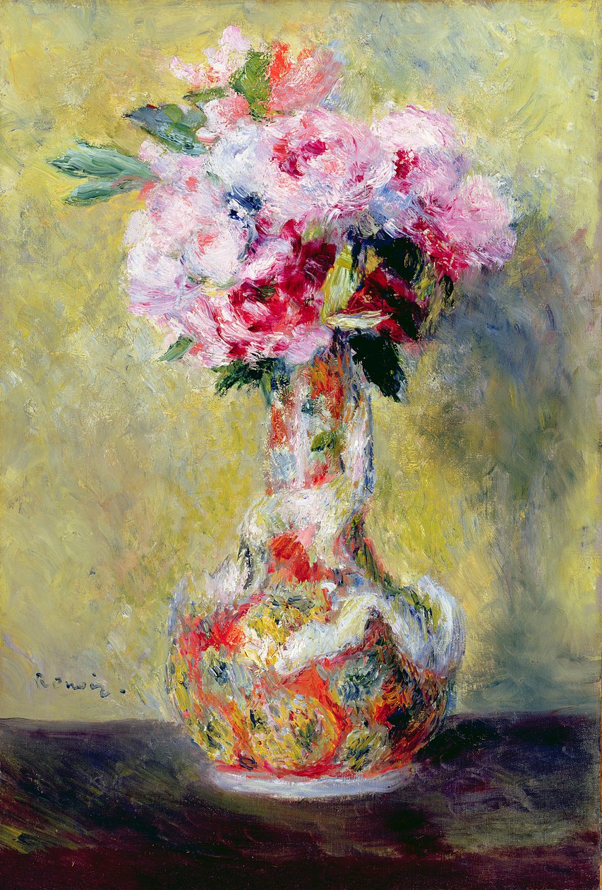 Kytice ve váze od Pierre Auguste Renoir