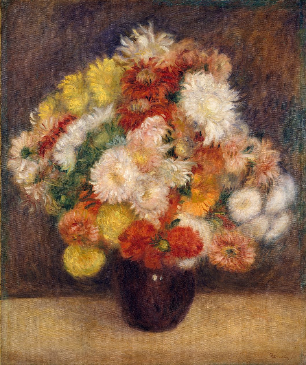 Kytice chryzantém, 1881 od Pierre Auguste Renoir