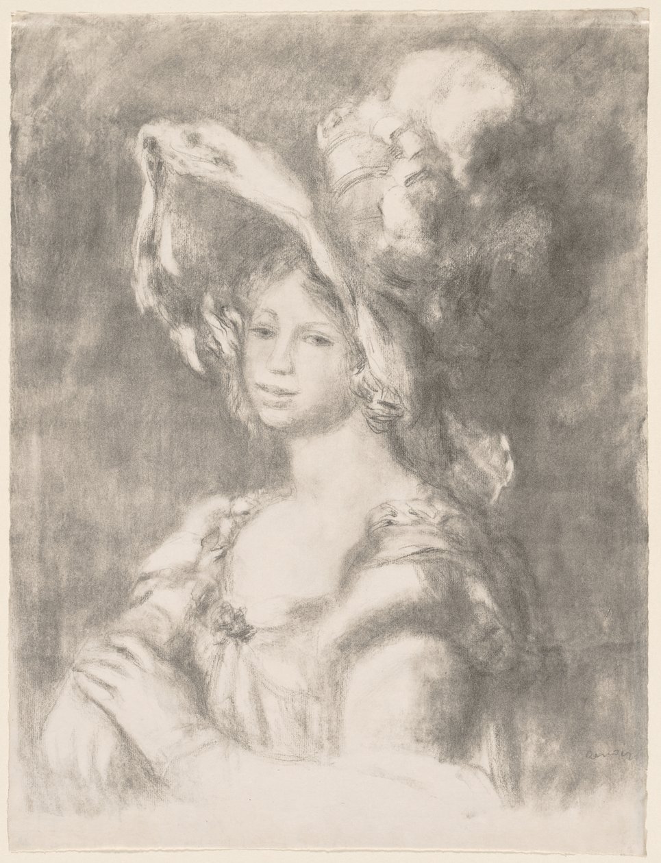 Busta mladé dívky (Mlle. Dieterle) od Pierre Auguste Renoir